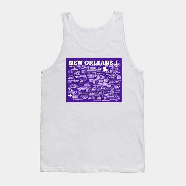 New Orleans Map Tank Top by fiberandgloss